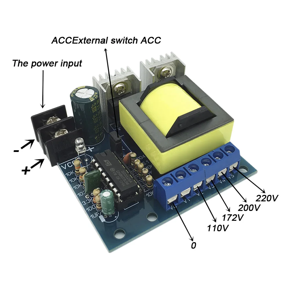 SUNYIMA DC-AC микро Инвертор 150 Вт 12 в 24 В переменного тока 110 В 172 в 200 в 220 В усилитель постоянного тока в переменный ток монтажная плата для DIY вождения ночного лагеря