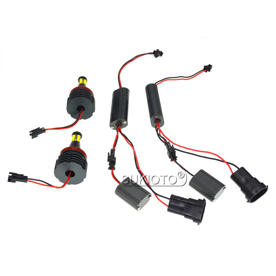 SUKIOTO 120W LED Angel Eyes H8 E92 LED Marker Chip 6500K White marker SUKIOTO 120W LED Angel Eyes H8  Car Styling light (15)