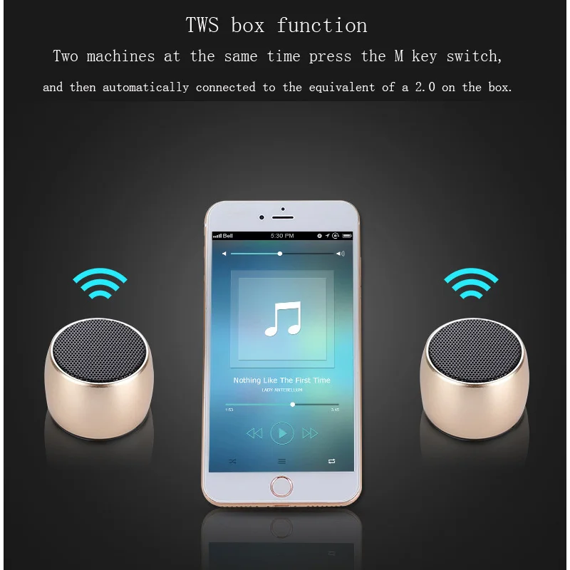 

Mini bluetooth speaker 1+1series connection speakers portable 3D Stereo Surround woofer Magnetic Wireless sound box for xiaomi