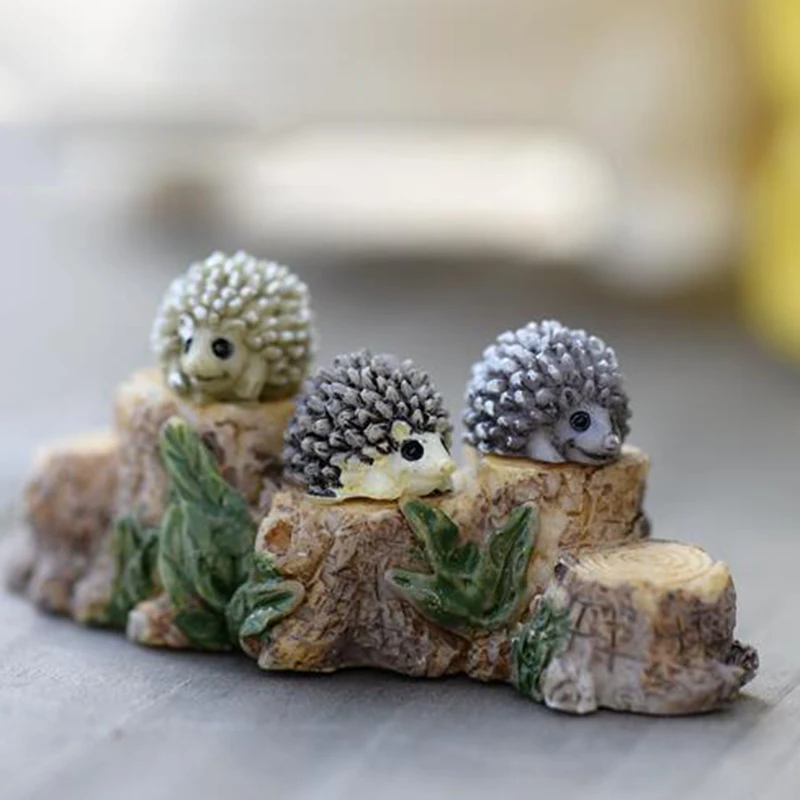 

Hedgehog Fairy Garden Miniatures Micro Landscape Bonsai Plant Garden Decor DIY Craft Ornament Home Decoration Accessories 5pcs