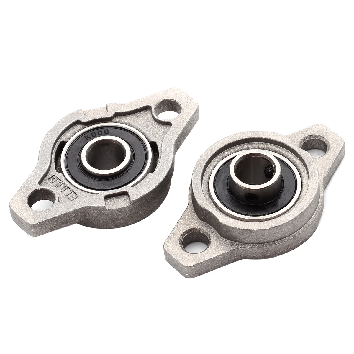 2pcs 10mm Boring KFL000 Zinc Alloy Flange Pillow Block Bearing Mounted Block Cast Housing Self-aligning Hardware Shafts