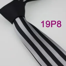 Yibei Coachella связи Для мужчин узкие галстук Дизайн Черный Узел Контрастность Серебряный/черный в полоску микрофибры галстук SLIM Tie gravata