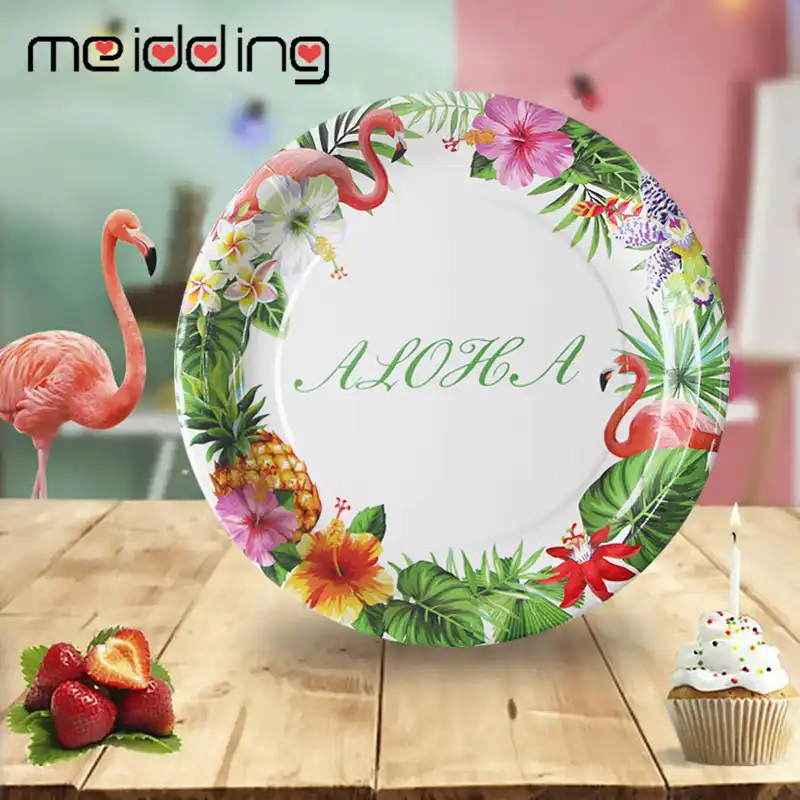 Tropical Party Decoration Aloha Tableware Summer Hawaii Beach