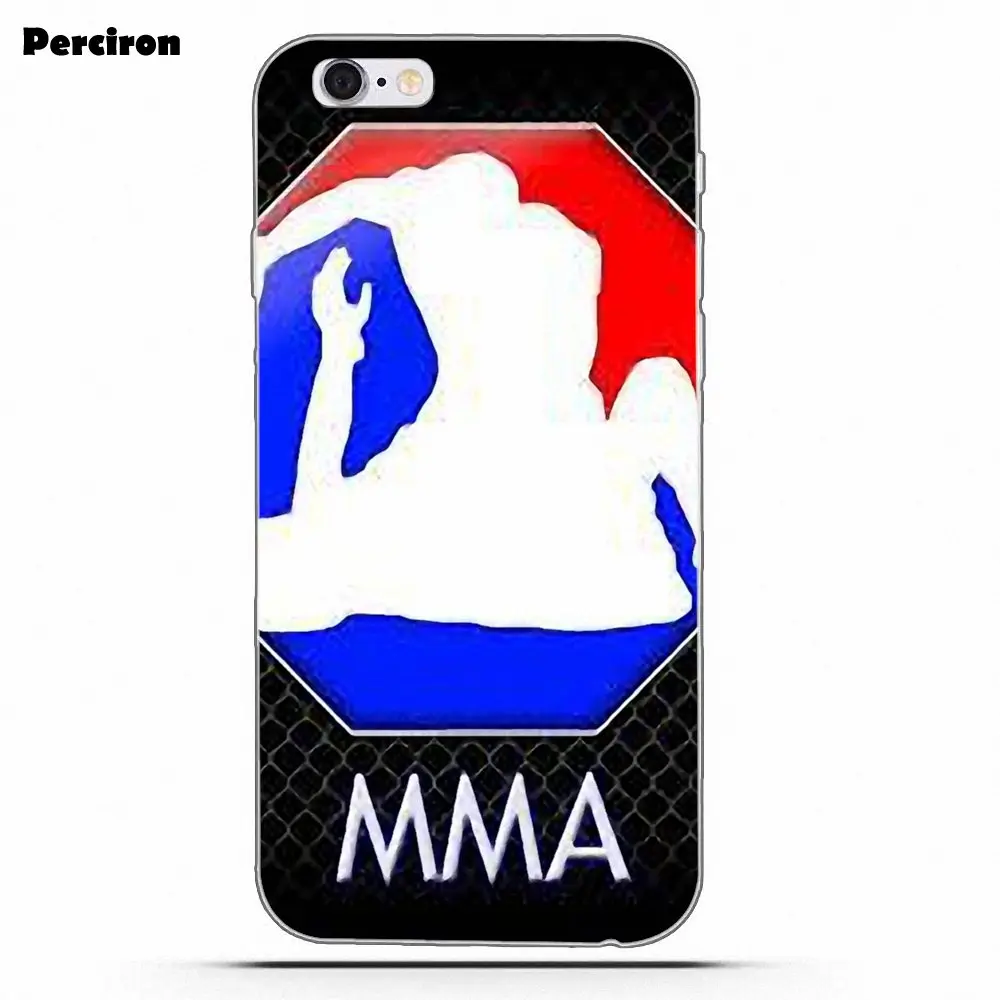 Perciron мягкий хит продаж логотип Mma для iPhone X 4 4S 5 5C SE 6 S 7 8 Plus Galaxy S5 S6 S7 S8 Grand Core II Prime