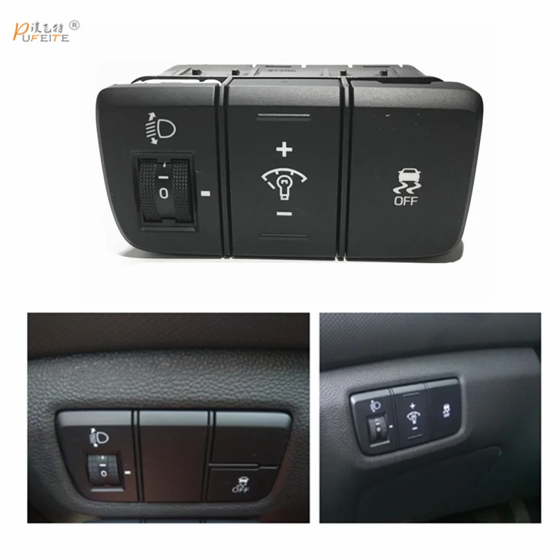 

For HYUNDAI ix25 (creta) 2017 dashboard brightness button dashboard fog lamp headlamp adjustment brightness side slip OFF switch