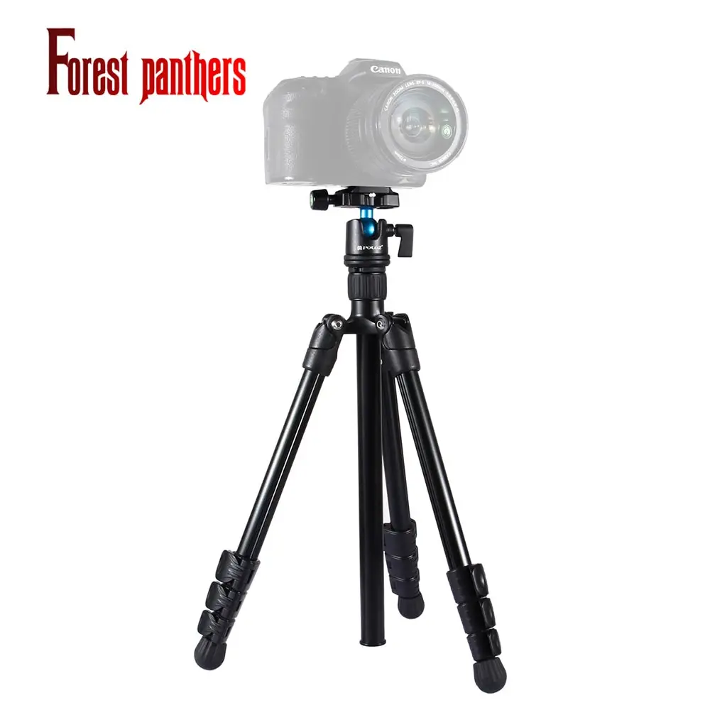 PULUZ PU3009 Foldable Tripod Holder 4 Section Folding Legs Metal Tripod