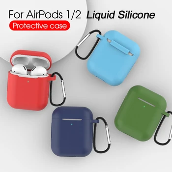 

Soft Liquid Silicone Bluetooth Wireless Earphone Case Protective Cover Accessories For Apple Airpods 1/2 Standard Charging Box