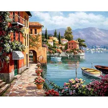 Полностью сверлильный квадратный алмаз 5D DIY Алмазная картина "Река путь" Алмазная вышивка крестиком горный хрусталь мозаика живопись(China)