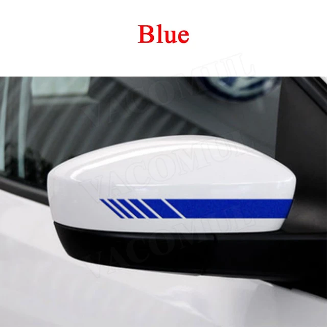 2X Rearview Mirrior Sticker Rear View Side Mirror Body Stripe Vinyl