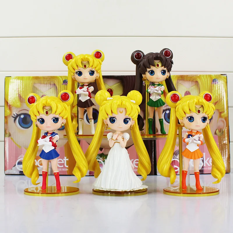 Hot 5 Styles High Quality Sailor Moon Q Posket Queen Jupiter Venus Pluto Action Figure Toys Collective Dolls 6 15cm Free Shippi Toy Mechanical Doll Legtoy Dolls Cover Aliexpress
