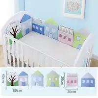 1-12Pc/Lot Infant Crib Bumper Bed Protector Baby Kids Cotton Cot Nursery bedding House bumper for boy and girl