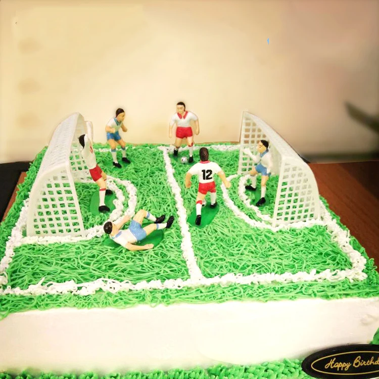 サッカーサッカーケーキトッパーセット装飾誕生日パーティーのケーキサッカーチームサッカーチームシーンケーキ装飾 Cake Decorating Party Cake Decorationfootball Cake Aliexpress