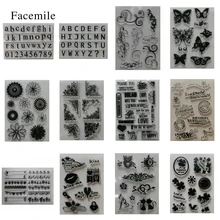 Подарок 1 шт Силиконовые буквы животное цветок Прозрачный Резиновый Штамп для DIY Скрапбукинг карты изготовление украшения поставки