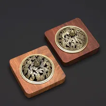 PINNY 2 и 4 часа катушки благовония горелка палисандровый ладан база весь резьба по дереву деревянные ремесла украшения дома сандаловое дерево курильница