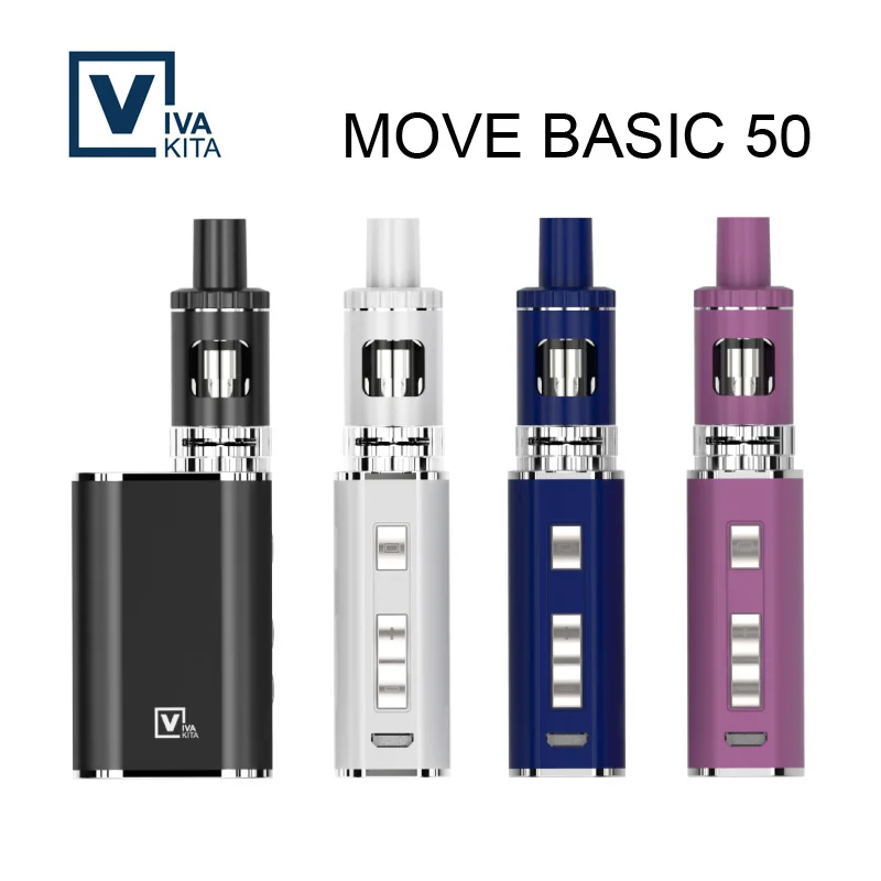 

Vaporizer E Cigarette Vivakita Move Basic 50w Kit 2.0ml vape kit 50W vw mod built in 1100mAh Battery Mod 510 e cigarette box mod
