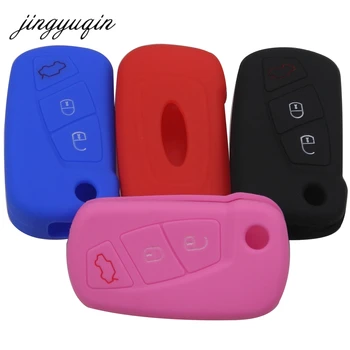 Keyforkess 30 pz/lotto custodia in Silicone per Ford KA 3 pulsante a distanza Flip chiave Fob copertura proteggere il supporto