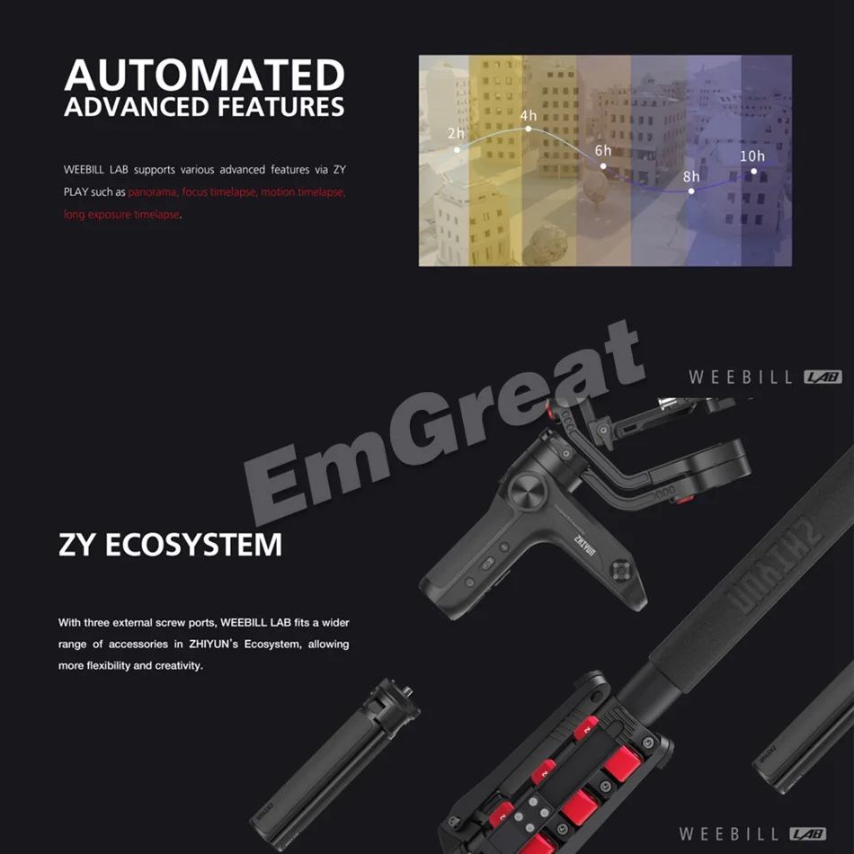 ZHIYUN Weebill лаборатории/Weebill S 3-Axis Беспроводной изображение трансм ручной Камера карданный Стабилизатор Для беззеркальных Камера OLED Дисплей