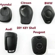 5 шт./лот универсальный для автомобильных ключей оболочка для Audi/BMW/hyundai/Citroen/peugeot ключ оболочка для переноса DIY фиксированный без ключа