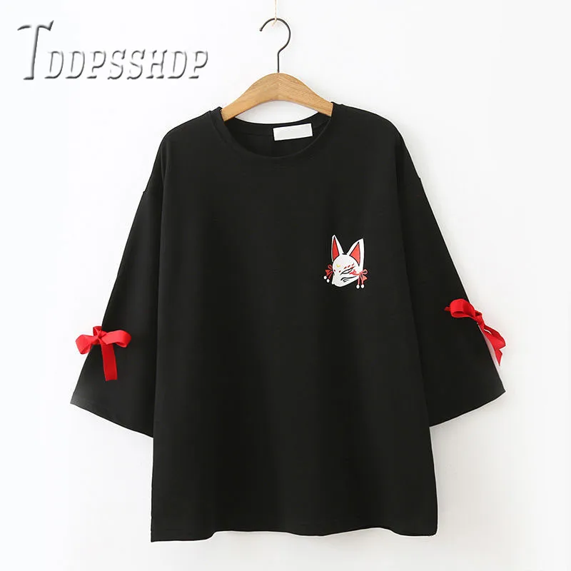 

2019 Summer Harajuku Women T Shirt Fox Female Tee Shirts