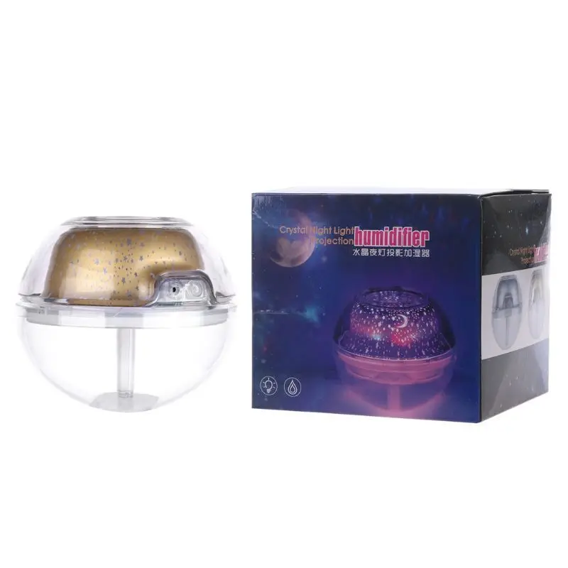 

500ML Mini Magic Crystal Star Projection Air Humidifier Diffuser Purifie Room Nebulizer LED Lamp