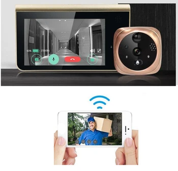 

2018 New Arrival Video Doorbell 4.3 inch Peephole Viewer Auto-taking photos/Recording And Motion Detection