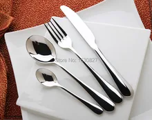 24Pcs Stainless Steel Cutlery Set Flatware Silverware Dinner Knife Spoon Fork Drop Shipping