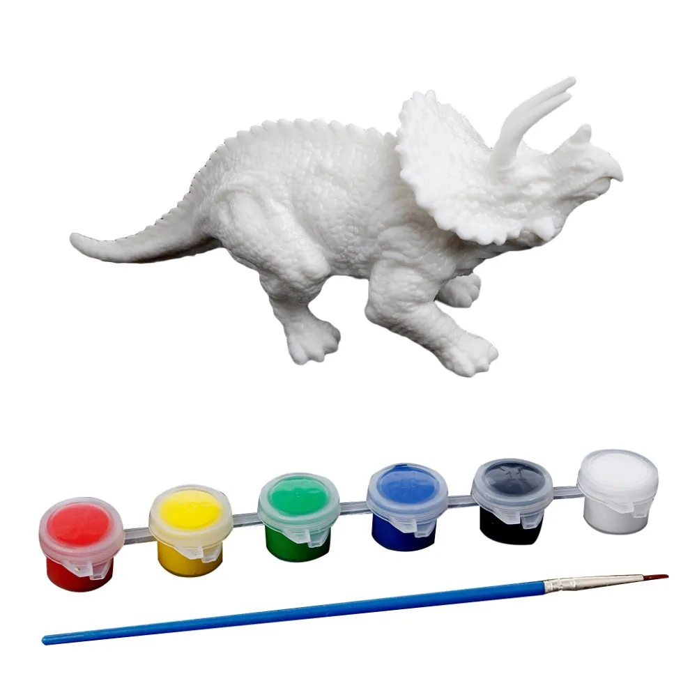 DIY раскраска картина Животное Динозавр Модель Рисунок граффити Дети Обучение искусство Развивающие игрушки для рисования подарки