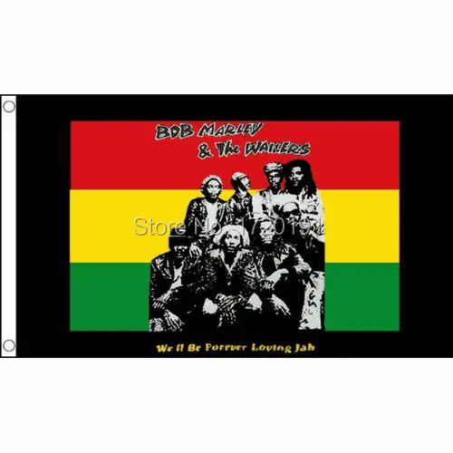 Bob Marley  The Wailers Flag Large 5 x 3 - Festival Party Banner Rasta Reggae