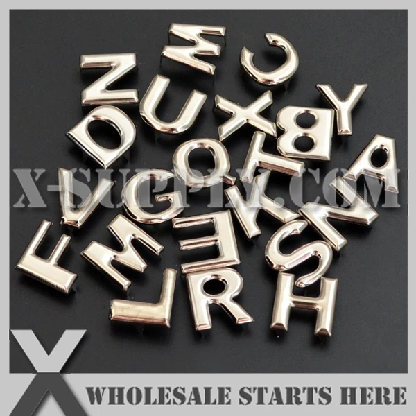 Free Shipping DIY Punk Metal Letter Studs with Prongs for Leather Craft
