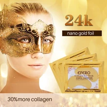 Efero золото Коллаген маска для глаз против морщин Mousturizing маски для глаз мешки для глаз темные круги опухшие глаза Отбеливание Уход 5 пар