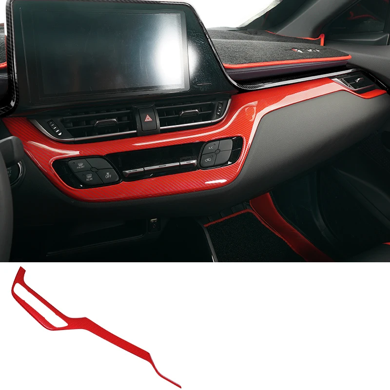 lsrtw2017 carbon fiber abs car dashboard trims decoration for toyota C