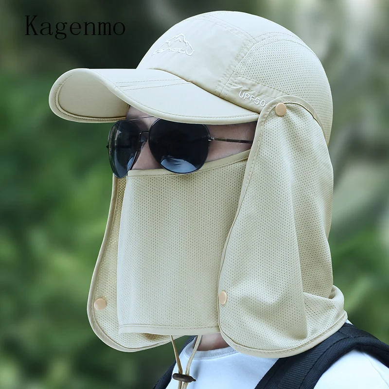 Kagenmo Jungle Baseball Cap Protection Neck Desert Sun Hat Outdoor Sports  Protection Cap Unisex