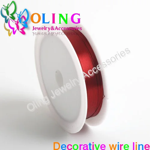 OlingArt 0.4MM 12M/Roll Wire Line Mixed Multicolor Plated Beaded Crafts  DIY Choker Bracelet Necklace Jewelry Making 004  001 Wire line