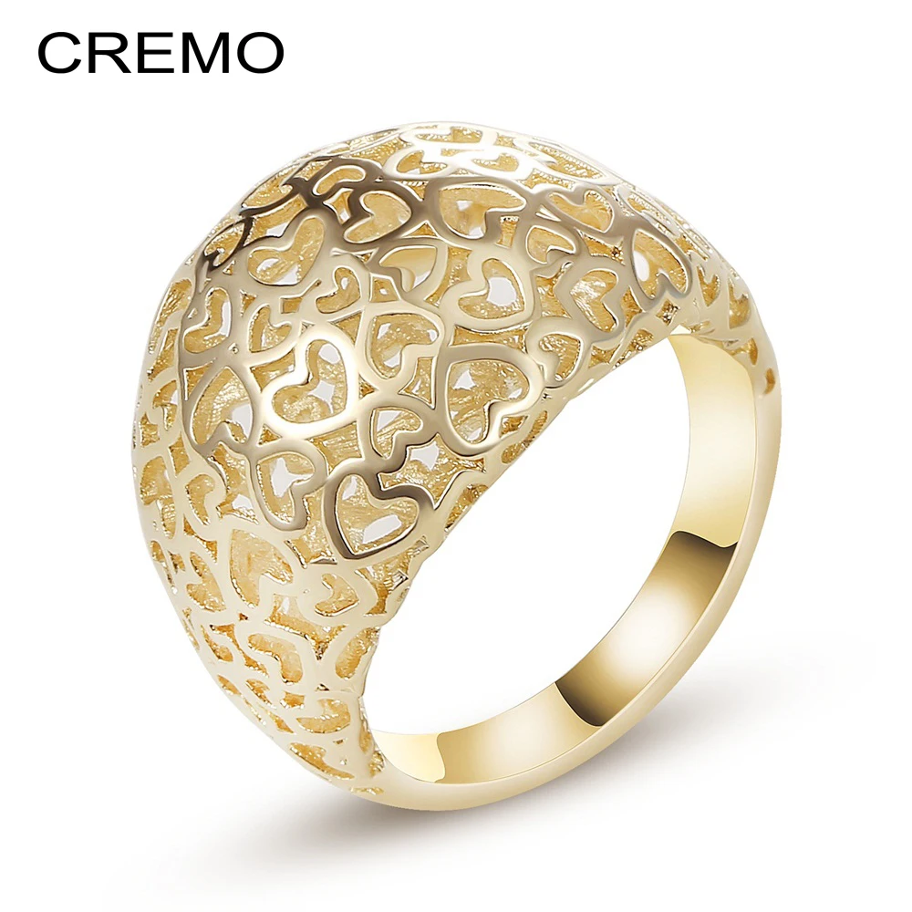 Cremo Rings For Women 3-Dimensional Hollow Heart-Shaped Fashion Jewelry Bijoux Femme Personalized Design New Wedding Gift Anillo | Украшения