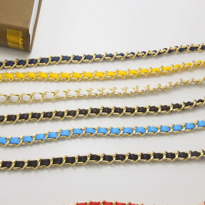 120cm Length PU Leather Metal Chain Bag Belt Women Kids Girls Messenger Bag Chain Shoulder Strap Replacement Girls Bag Accessory 120cm Length PU Leather Metal Chain Bag Belt Women Kids Girls Messenger Bag Chain Shoulder Strap Replacement Girls Bag Accessory