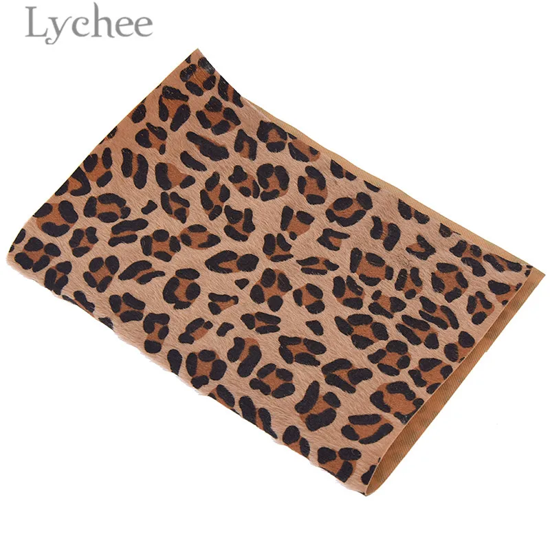 Lychee Life 21x29 см A4 с леопардовым принтом, меховая ткань с животным рисунком, синтетическая кожа, сделай сам, материал для сумок, одежды