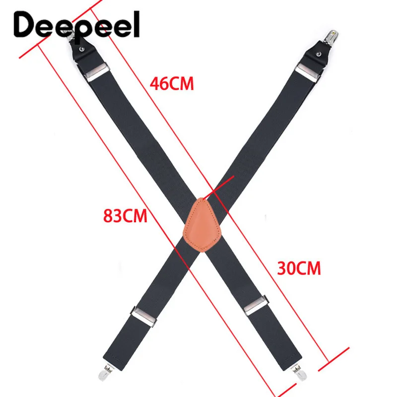 Deepeel 1 шт. 3,5X83 см эластичный стрейч 4 клип Регулируемый подтяжки для женщин X Тип подтяжки унисекс костюмный фартук декоративный ремешок SP037