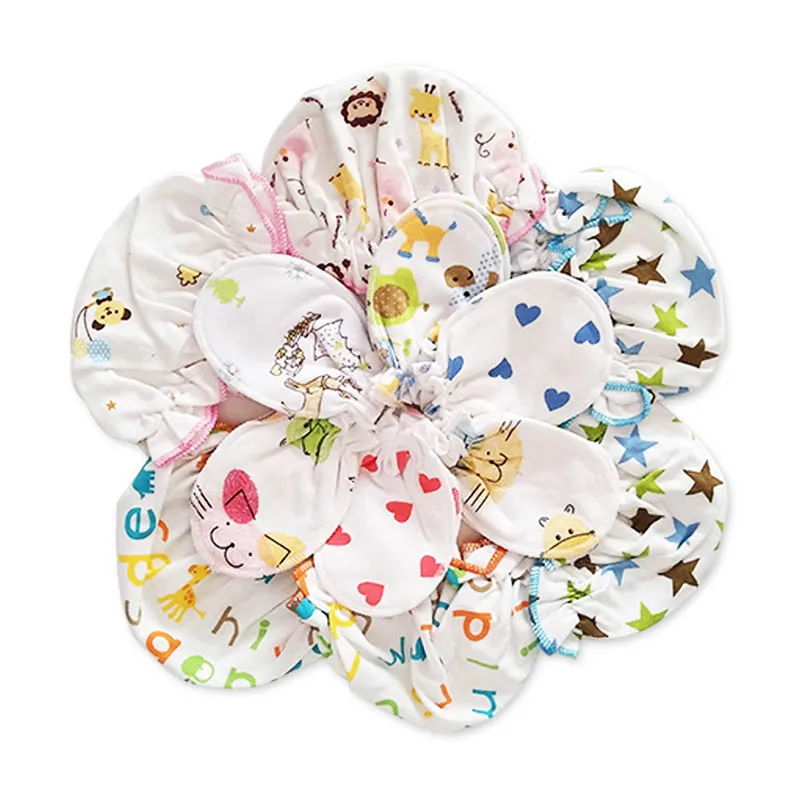 

2 Pairs/Set Baby Gloves Hats for Newborns Baby Boys Girls Cotton Cartoon Animals Hat Mittens Baby Accessories