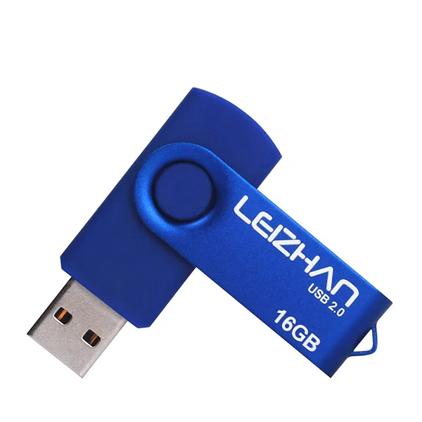 LEIZHAN USB2.0 флеш-накопитель 64 Гб 32 GBDual флешки 16 GB фото памяти 8 GB телефон флеш-накопитель 4 GB Pen диск ноутбука U диска - Цвет: Синий