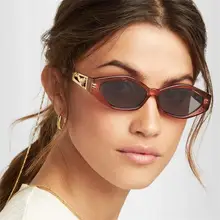 Черные солнцезащитные очки для женщин с золотым дизайном, микро кошачий глаз, люксовый бренд, Hispter, прозрачные оранжевые солнцезащитные очки, мужская мода