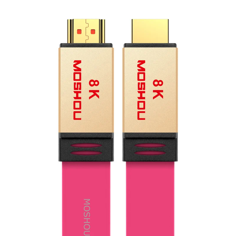 HDMI 2,1 кабели MOSHOU усилитель Видео HDR HDCP2.2 с ARC UHD 8K 4K 4320P 60 120Hz 48Gps аудио Совместимость для Apple Roku tv - Цвет: Красный