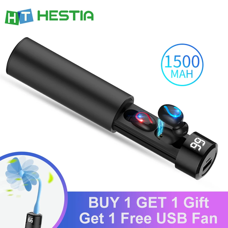 Беспроводные наушники HBQ Hi Fi Bluetooth 5 0 портативное зарядное устройство