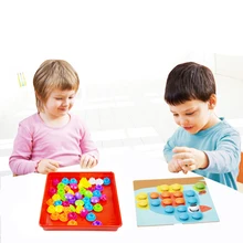 Мозаичная головоломка для детей набор грибов для ногтей композитная Кнопка изображения 3D обучающий пазл игрушки для детей развивающие 3 года новинка