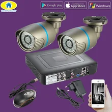 Золотой безопасности 4CH 720P AHD DVR Водонепроницаемый CCTV камеры видеонаблюдения День/Ночь ИК