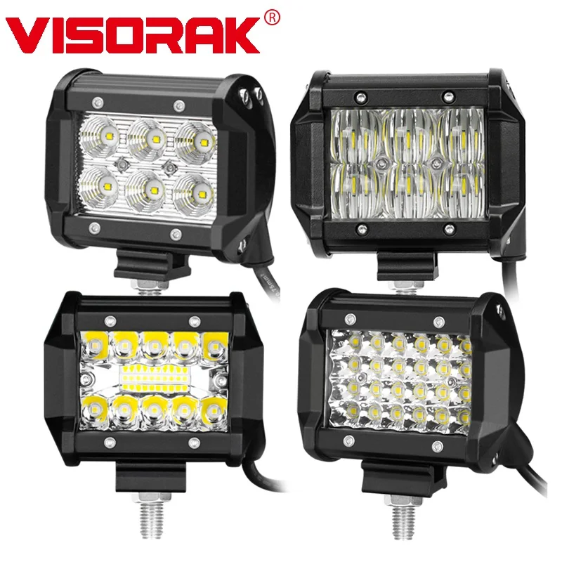 

VISORAK 2pcs/lot 4" 30W LED Work Light Bar Motorcycle LED Work Light For Truck 4WD 4x4 SUV ATV Car Offroad LED Work Lamp