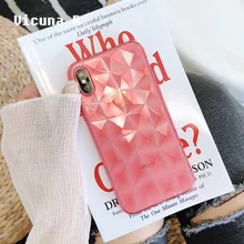 Vicunha R Moda Textura de Diamante Casos de Telefone Para O iPhone Caso Capa de Silicone Transparente Para iPhone X 6 6 6 s 7 8 mais Caso Capa