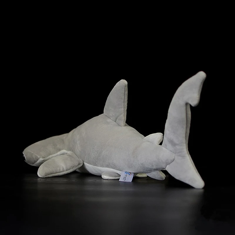 1" /40 см длинная настоящая жизнь акула-молот Плюшевые игрушки Мягкая серая акула мягкая игрушка Реалистичная океан плюшевая кукла животного подарки