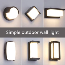 Алюминиевый светодиодный настенный светильник с датчиком движения, водонепроницаемый IP65 светильник для крыльца, современный настенный светильник для двора и сада, уличный светильник ZBW0001