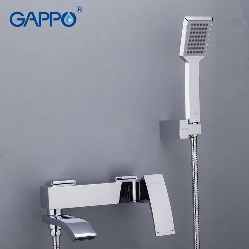 Günstig Gappo Chrom Messing Dusche Wasserhahn Bad Mischer Wasserhahn Wasserfall mit Hand Dusche Kopf Set Wand Bad Regen Dusche Set griferia