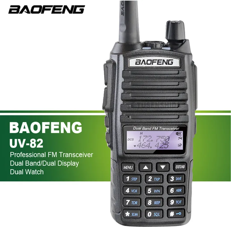 

Baofeng Two Way Radio Transceivers Portable Walkie Talkie with Alarm Function for UV-82 Dual Band VHF UHF Ham Transceiver 5W